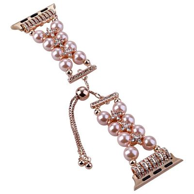 OEM ODM Mulheres Metal Diamantes Brinquedos Pulseira Pulseira Moda Cordas de Relógio artesanais Para iWatch Série 8 7 6 5 4 3 2 1
