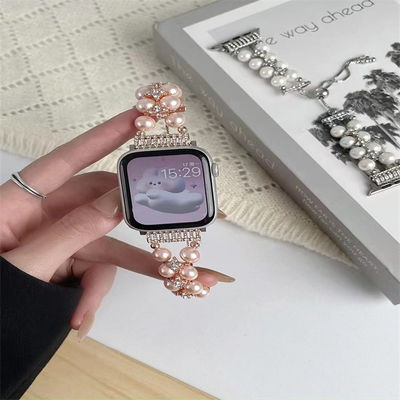 OEM ODM Mulheres Metal Diamantes Brinquedos Pulseira Pulseira Moda Cordas de Relógio artesanais Para iWatch Série 8 7 6 5 4 3 2 1