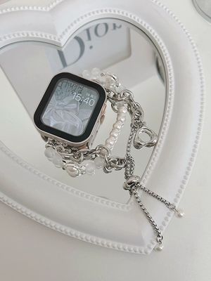 41mm Largura de Faixa Joias de aço inoxidável Fios de iWatch para smartwatch elegante e feminino