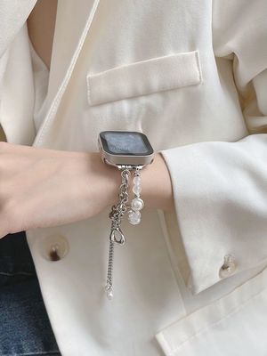 41mm Largura de Faixa Joias de aço inoxidável Fios de iWatch para smartwatch elegante e feminino